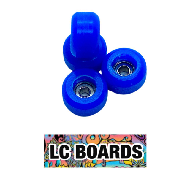 Blue Fingerboard Wheels With Bearings (CNC LATHED) 2023