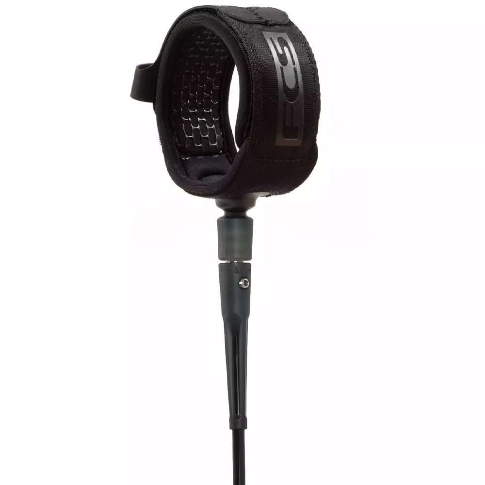 8' All Round Essential Surf Leash Black