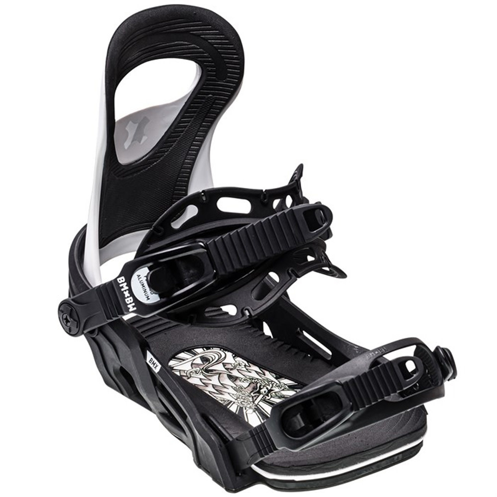 BMX Black White Kids Snowboard Binding 2024