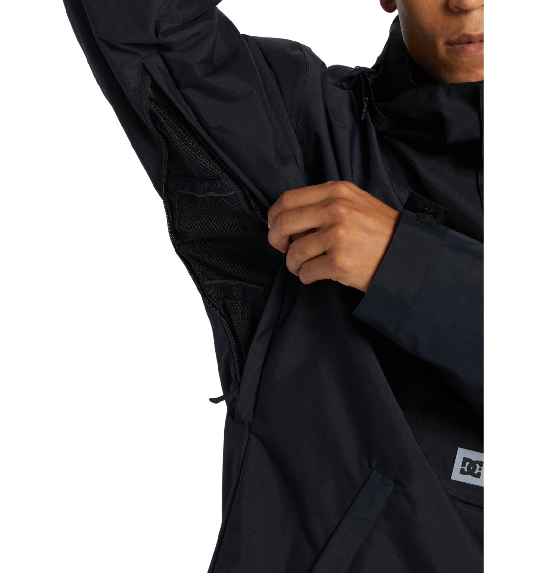 DC 43 Anorak Pullover Black Snowboard Jacket 2024