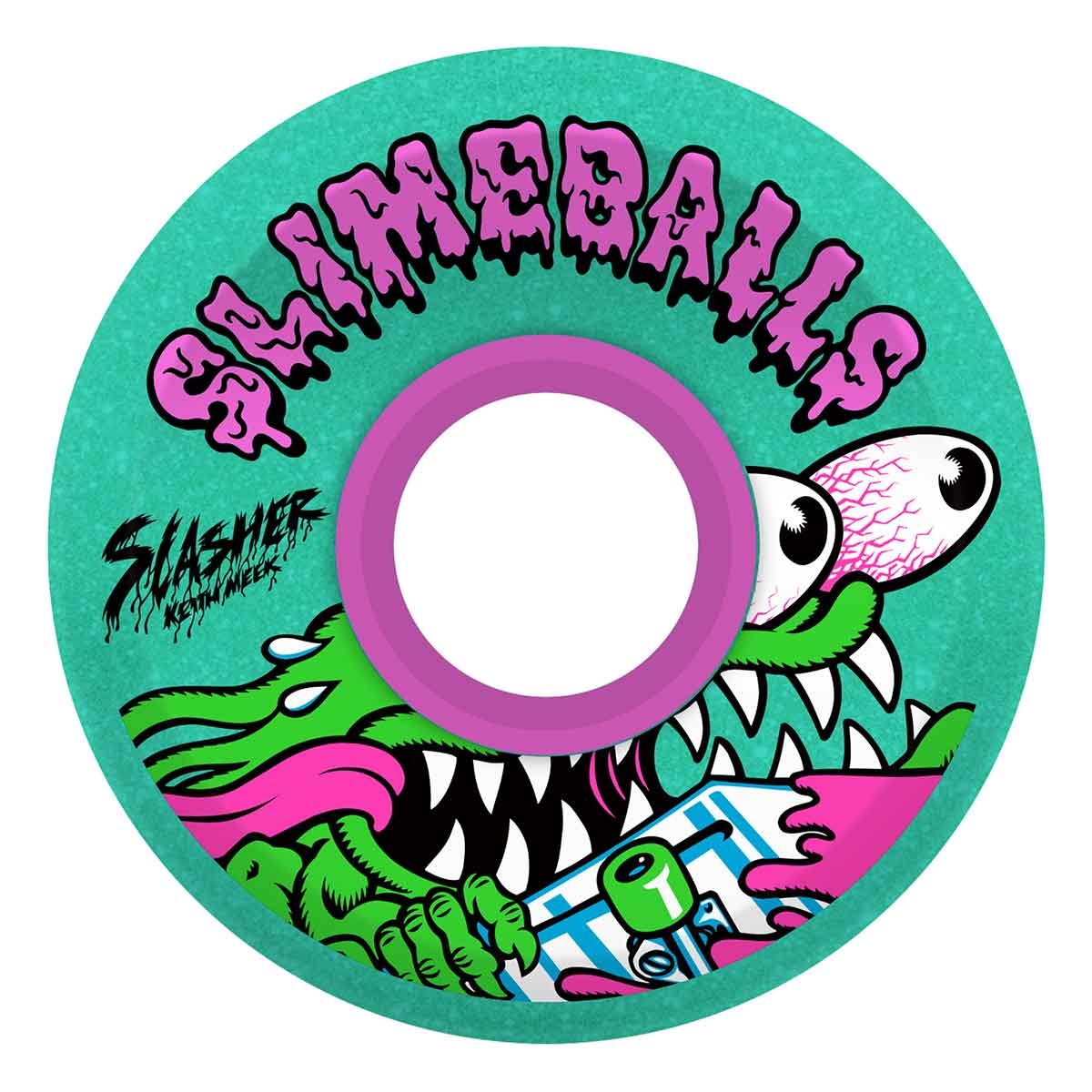 60mm 78A Slime Balls Slasher OG Slime Green Skateboard Wheels