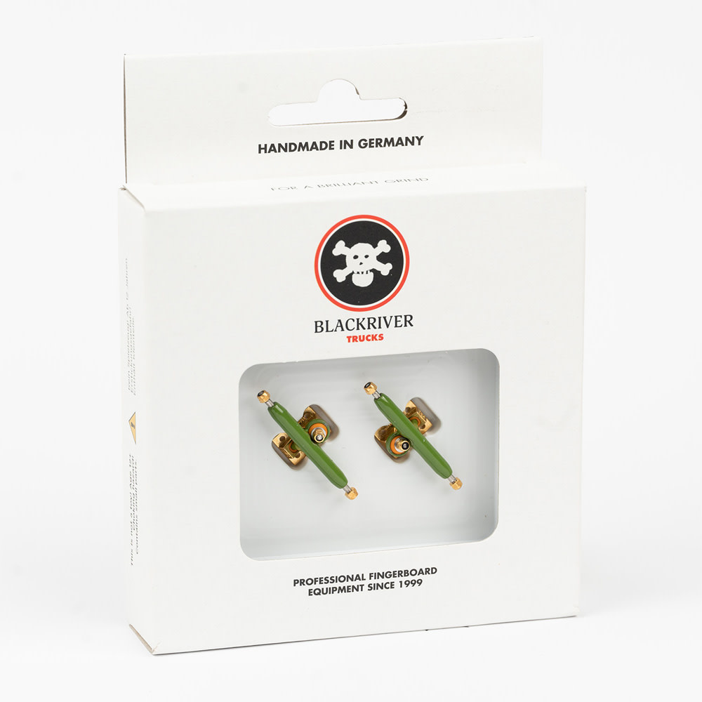 34mm X-Wide 3.0 Green Gold Fingerboard Trucks