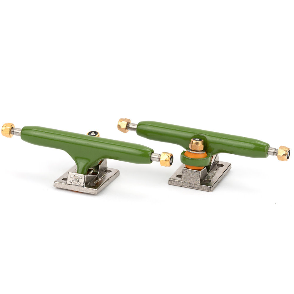 34mm X-Wide 3.0 Green Silver Fingerboard Trucks