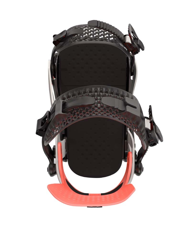 Blaster AsymWrap Neon Red/Glacier Gray 2024 Snowboard Binding