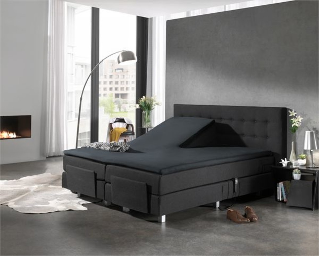 Beau Maison Split Topper Hoeslaken Antraciet Jersey Beau Maison Split Topper Hoeslaken Antraciet Jersey