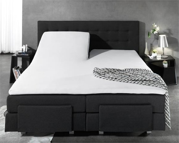 Beau Maison Split Topper Fitted Sheet White Jersey Beau Maison Split Topper Fitted Sheet White Jersey