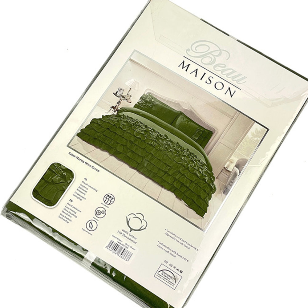 Beau Maison Duvet Cover Saint Martin Olive Green