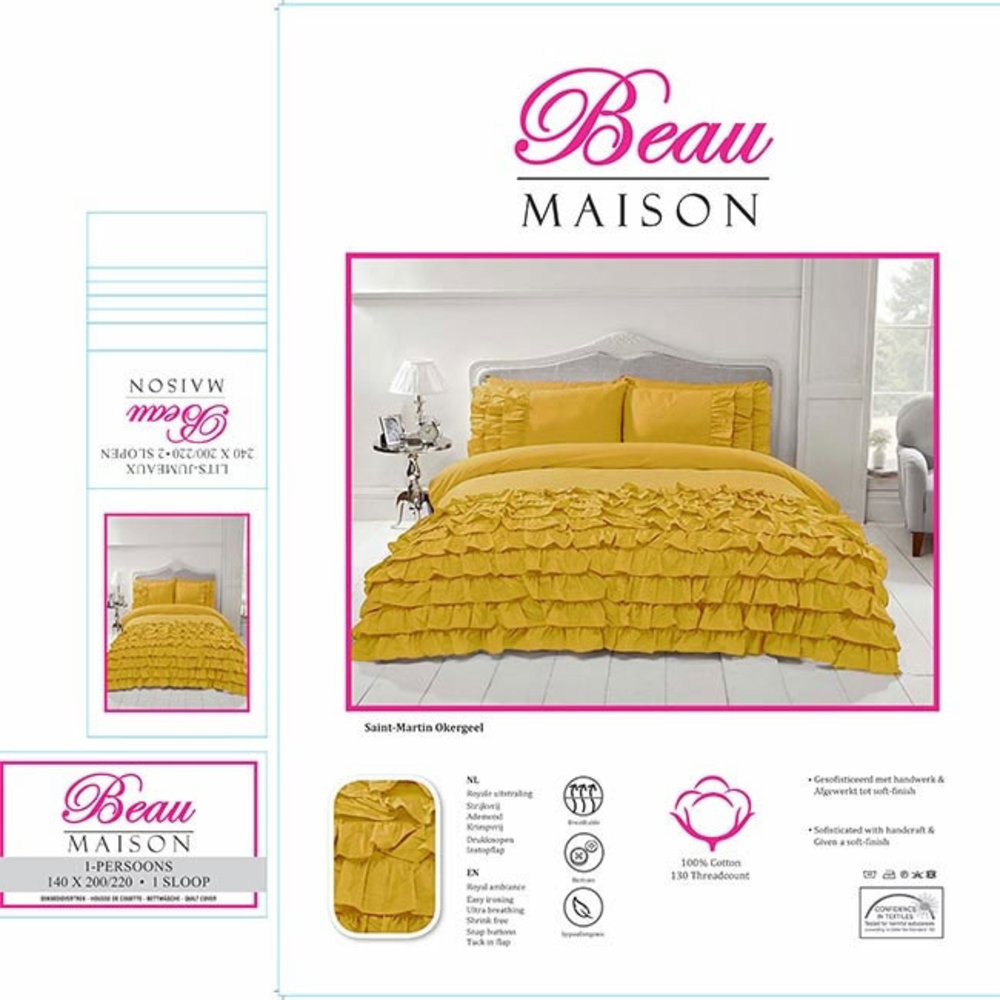Beau Maison Duvet cover Saint Martin Yellow Ochre