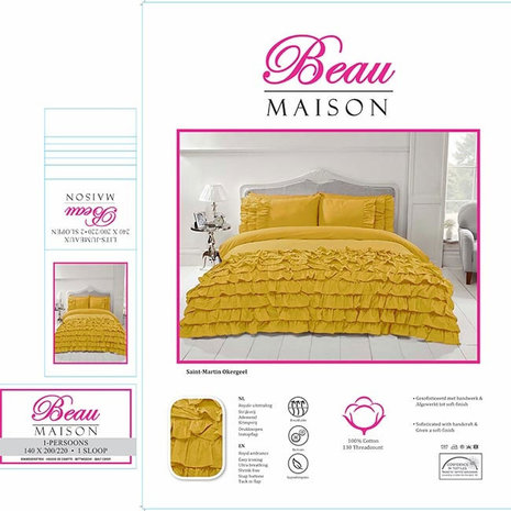Beau Maison Duvet cover Saint Martin Yellow Ochre