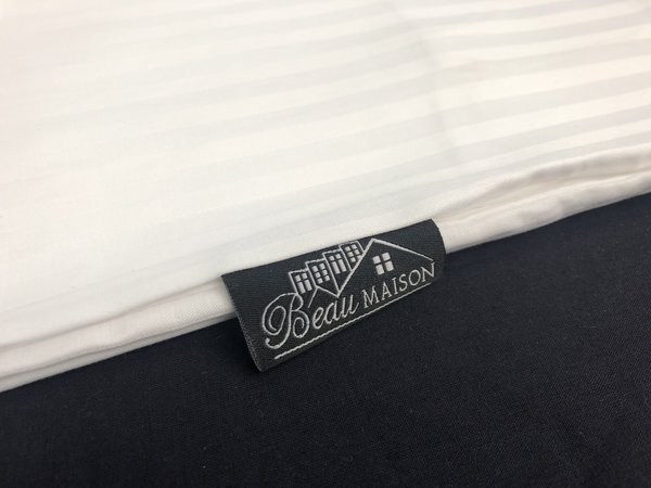 Beau Maison Hotellinnen Wit Satin Stripe (bulk packing) Beau Maison Hotellinnen Wit Satin Stripe (bulk packing)
