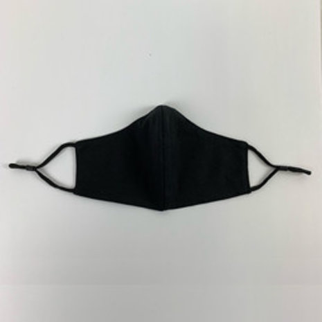 Stock  Katoenen FFP2 model Mondkapjes met Koordstopper Zwart - 120 stuks