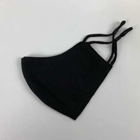 Stock  Katoenen FFP2 model Mondkapjes met Koordstopper Zwart - 120 stuks