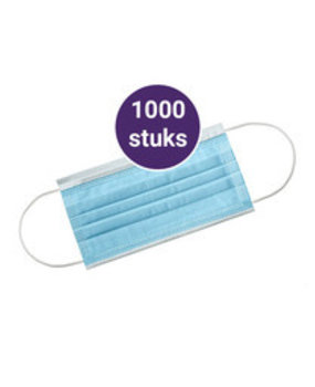 Stock Mondkapjes 3 Laags 1000 stuks voor €27