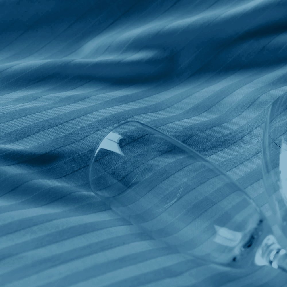 Beau Maison Cotton Satin Duvet Cover Hotel Line Blue Beau Maison Cotton Satin Duvet Cover Hotel Line Blue