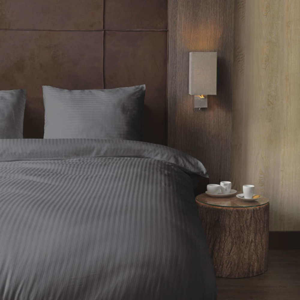 Beau Maison Cotton Satin Duvet Cover Hotel Line Gray