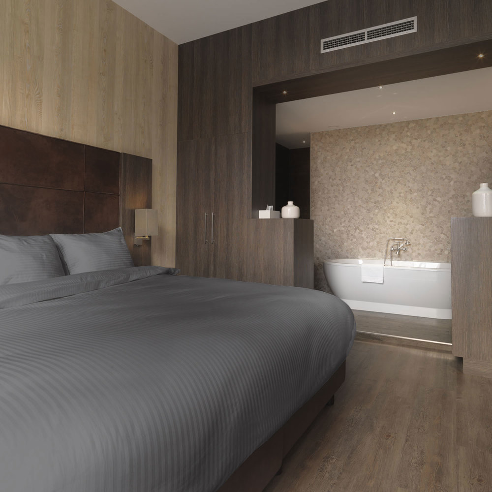 Beau Maison Baumwollsatin Bettbezug Hotel Line Grey