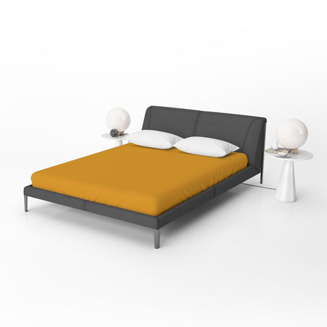 Beau Maison Fitted sheet Cotton Jersey Ocher yellow