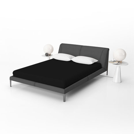 Beau Maison Jersey Fitted Sheet Schwarz