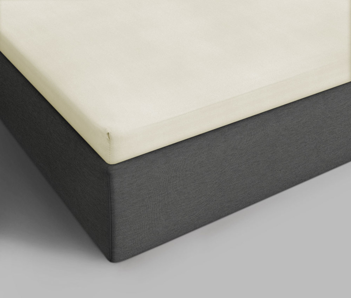 Beau Maison Topper Spannbettlaken Jersey Creme