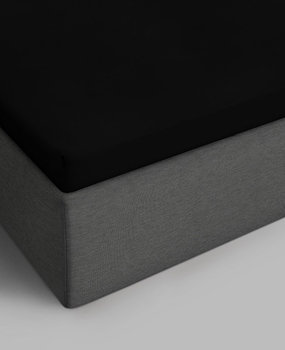 Beau Maison Topper Fitted Sheet Jersey Schwarz