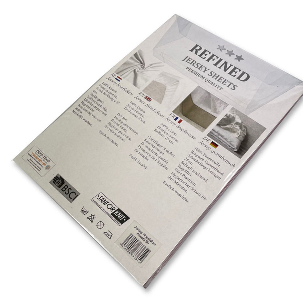 Refined Bedding Jersey Hoeslaken Bookpack Assorti Refined Bedding Jersey Hoeslaken Bookpack Assorti