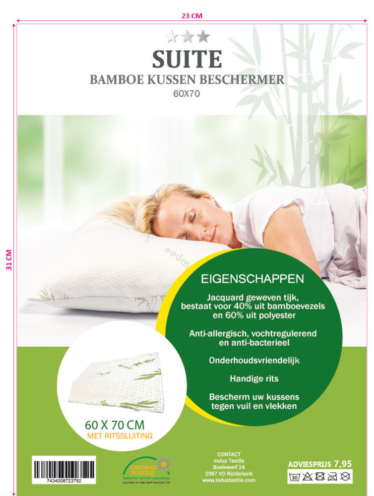 Beau Maison Bamboe Kussensloop - Bamboo Pillow Protector