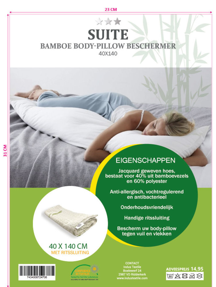 Beau Maison Bambus-Körperkissenschutz Beau Maison Bambus-Körperkissenschutz