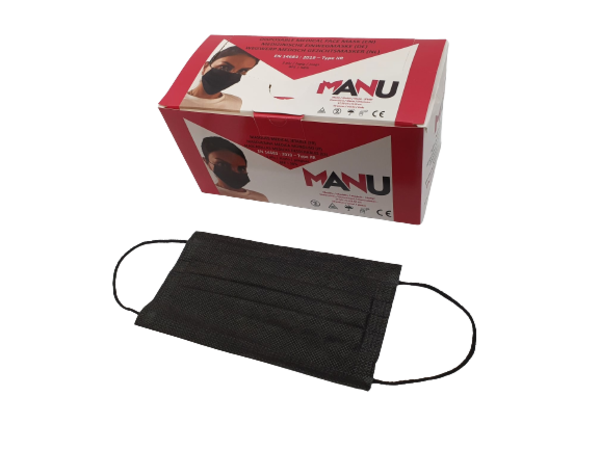 Stock Aanbieding Zwarte Medische Mondkapje Type 2R - 1000  Stuks - Waterafstotende Mondmasker