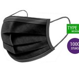 Stock Black Medical Face Masks Type IIR - 1000 pieces