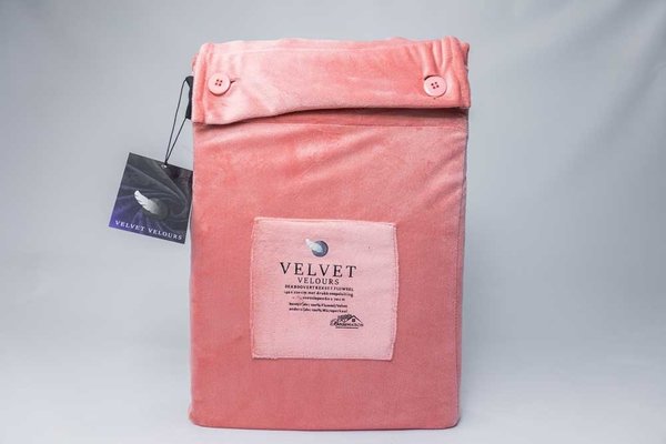 Beau Maison Velvet Bettbezug Altrosa-Rosenholz Samt/Velours