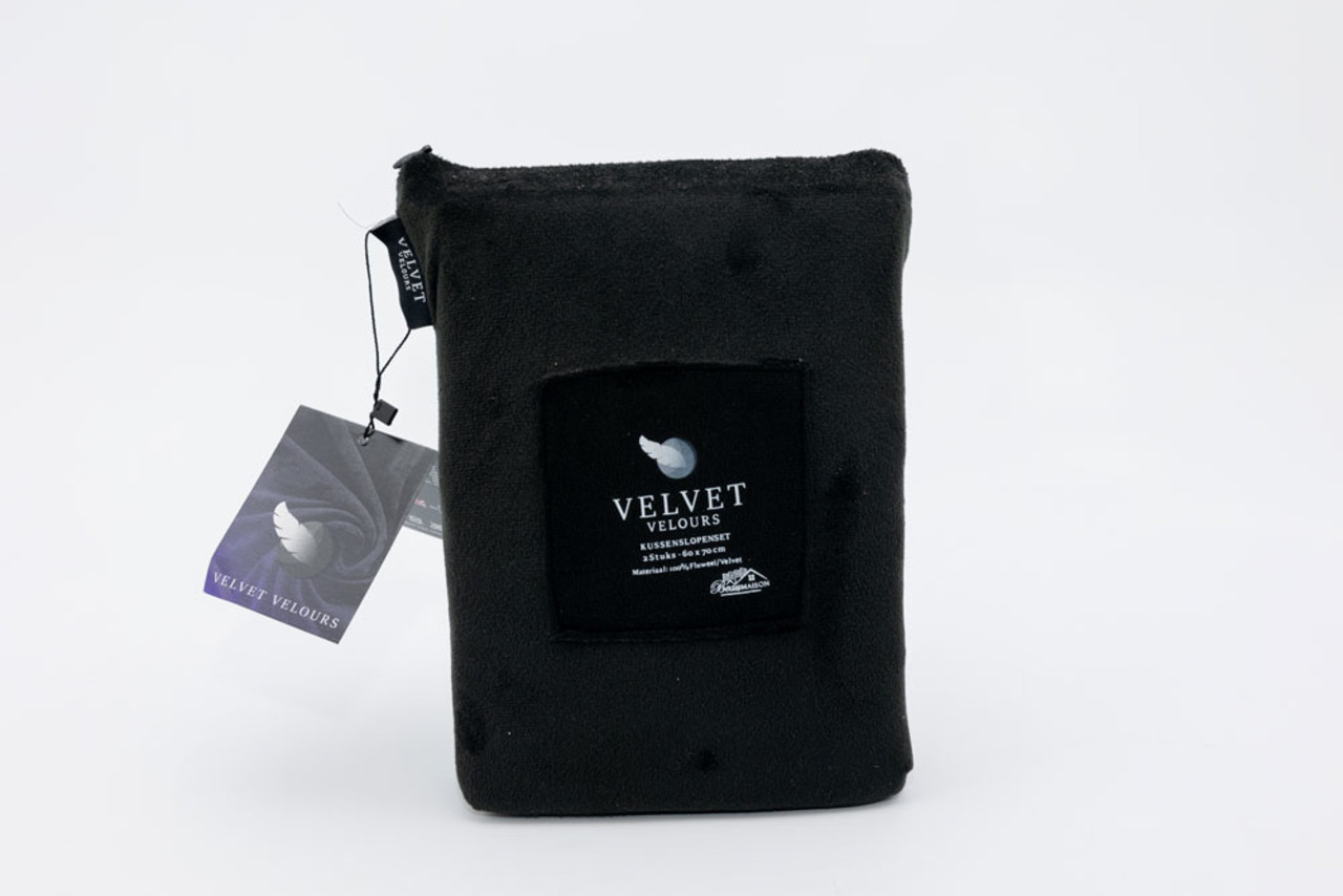 Beau Maison Velvet Pillowcases Black Velvet Velvet