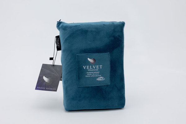 Beau Maison Velvet pillowcases Petrol Blue Velvet velvet