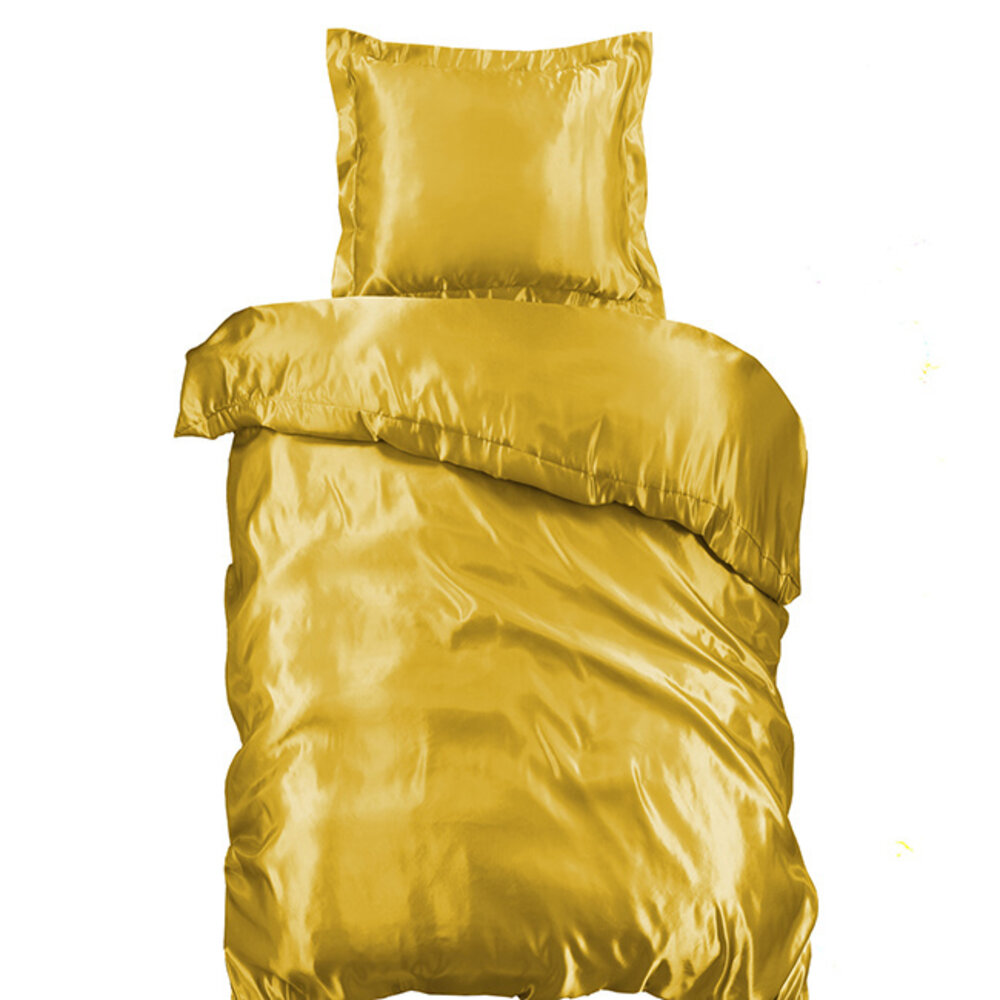 Beauty Silk Glänzender Satin Bettbezug Gold Beauty Silk Glänzender Satin Bettbezug Gold