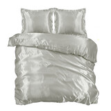 Beauty Silk Bettbezug Satin Grau