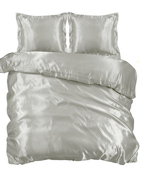 Beauty Silk Bettbezug Satin Grau