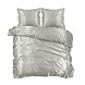 Beauty Silk Glanzend Satijnen Dekbedovertrek Zilver Beauty Silk Glanzend Satijnen Dekbedovertrek Zilver