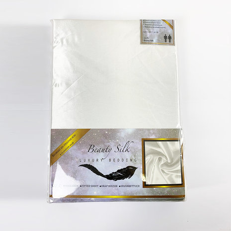 Beauty Silk Satijnen Hoeslaken Wit Beauty Silk Satijnen Hoeslaken Wit