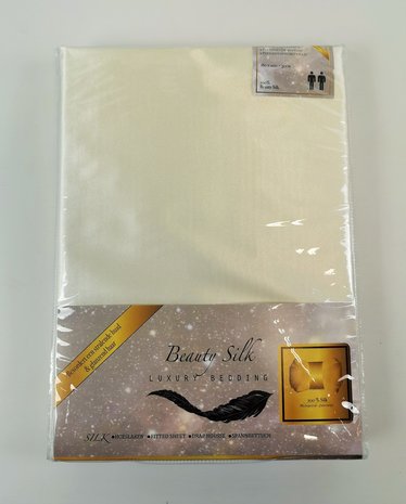 Beauty Silk Satijnen Hoeslaken Crème