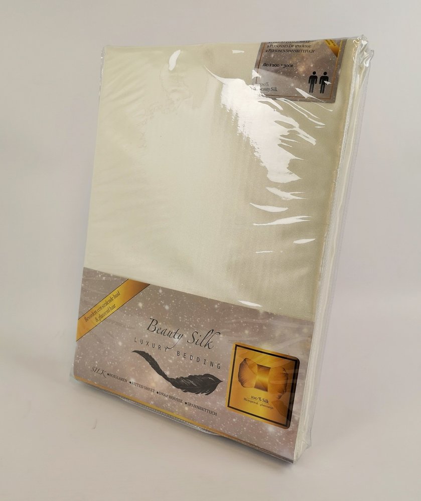 Beauty Silk Satin Spannbettlaken Creme