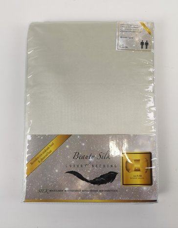 Beauty Silk Satin Spannbettlaken Silber