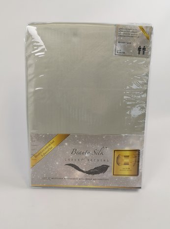 Beauty Silk Satin Spannbettlaken Silber