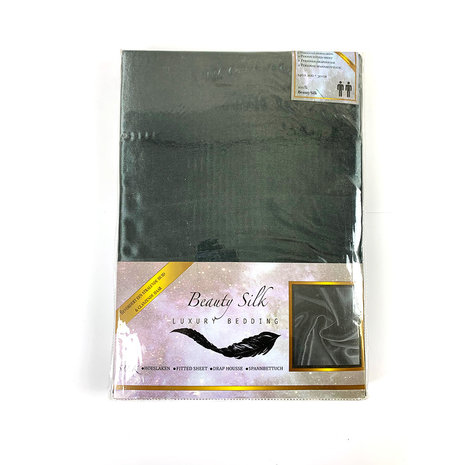 Beauty Silk Satin fitted sheet Anthracite