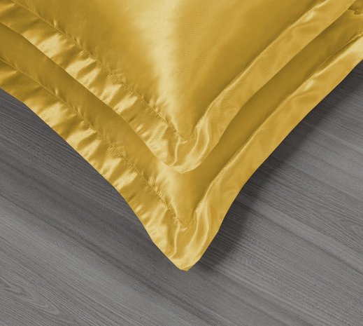 Beauty Silk Satin Kissenbezüge Gold / Gelb - 2 Stk