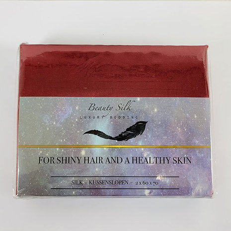 Beauty Silk Gobelinkissen Satin Rot - 2 Stück Beauty Silk Gobelinkissen Satin Rot - 2 Stück