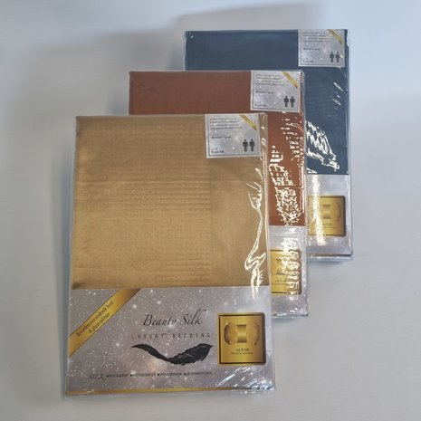 Beauty Silk Satin-Spannbettlaken Cognac