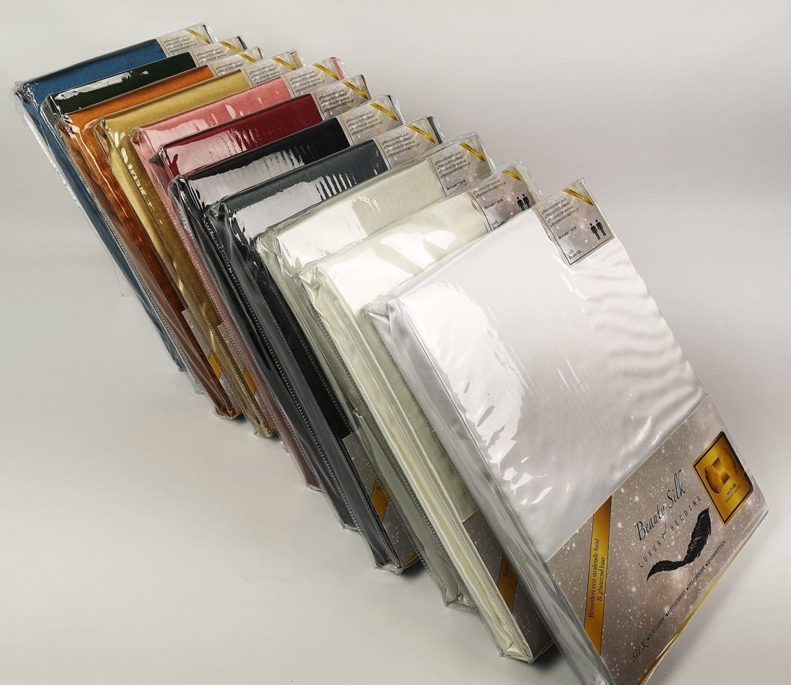 Beauty Silk Satin-Spannbettlaken Cognac