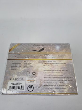 Beauty Silk Satin Kissenbezüge Champagner Gold 2 Stück Beauty Silk Satin Kissenbezüge Champagner Gold 2 Stück