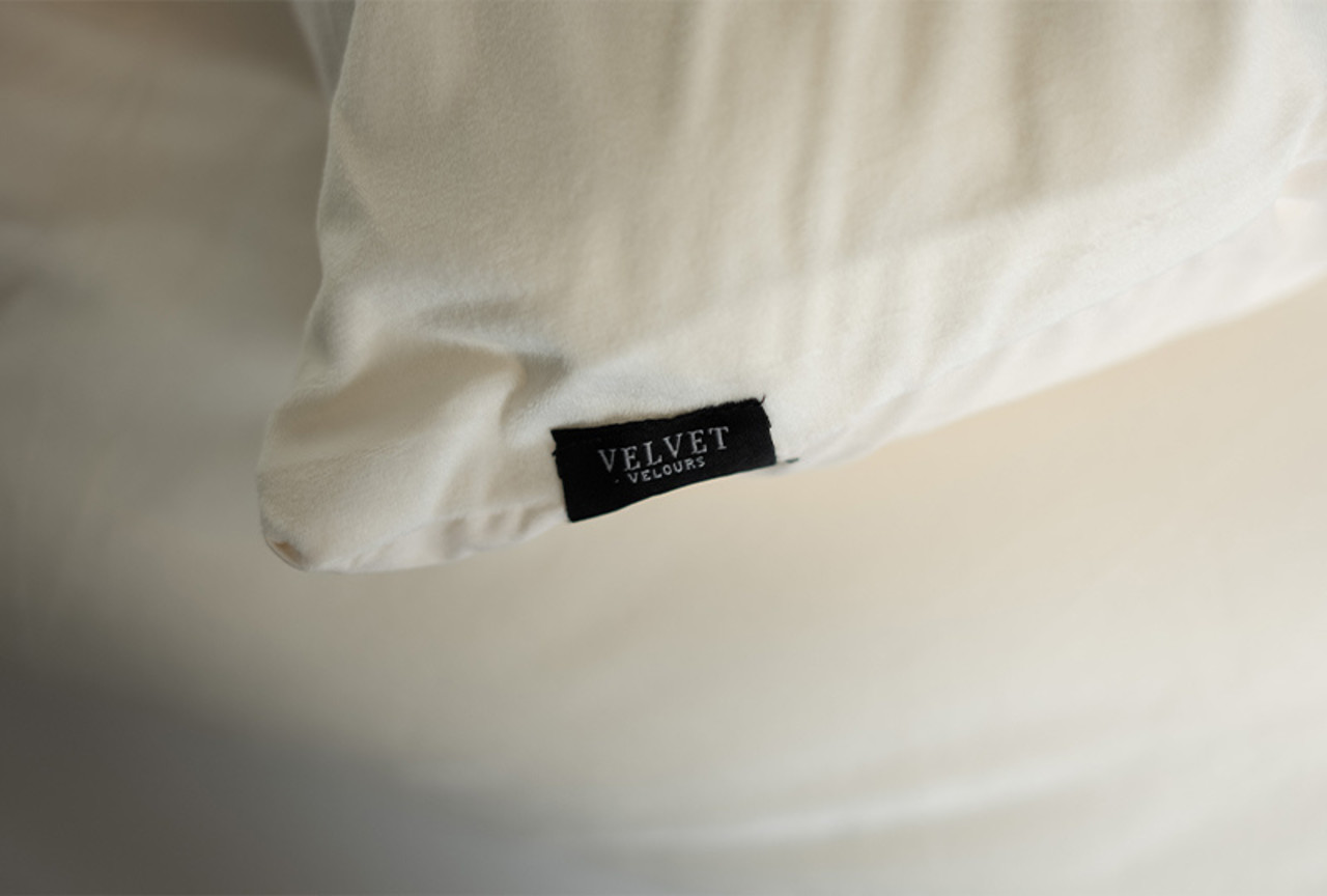 Beau Maison Velvet Pillowcases Pearl White Velvet Velvet