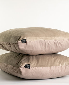 Beau Maison Fluwelen kussenslopen Taupe-grijs