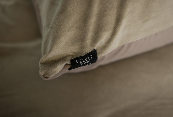 Beau Maison Fluwelen kussenslopen Taupe-grijs Velvet-velours